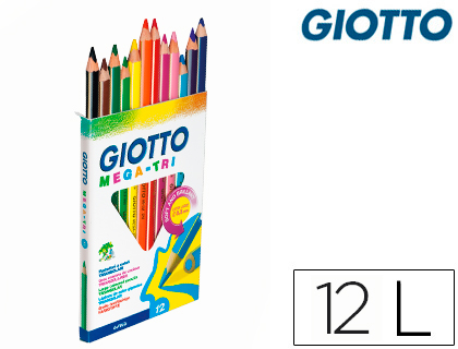 12 lápices de colores Giotto Mega Tri